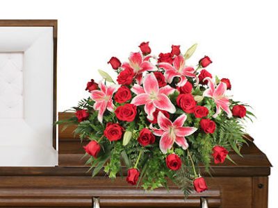 dedication of love funeral flowers
